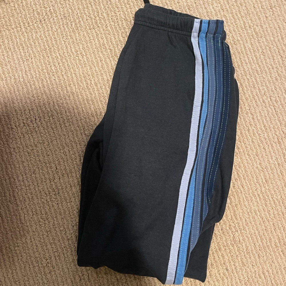 Aviator Nation NavyJoggers with Blue and Gray Stripes
